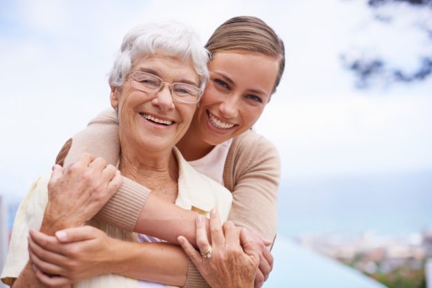 She means everything to me. Portrait of an affectionate mother and daughter standing outdoors. What Your Parents Need In Retirement Communities In Lakewood, TX