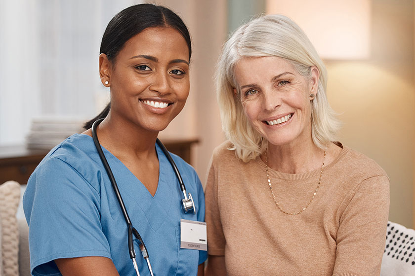 A doctor caring for a senior woman A doctor caring for a senior woman