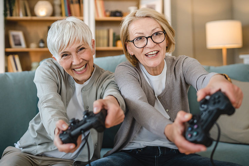 Two senior women caucasian friends or sisters Two senior women caucasian friends or sisters